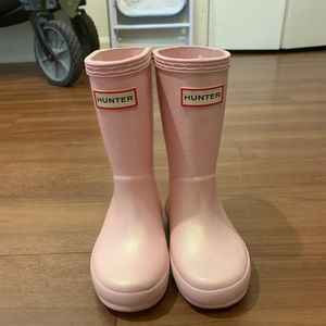 Girls Pink Hunter Boots